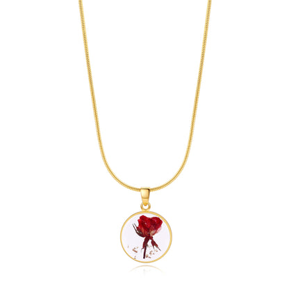 Collier de fleurs de naissance pressées