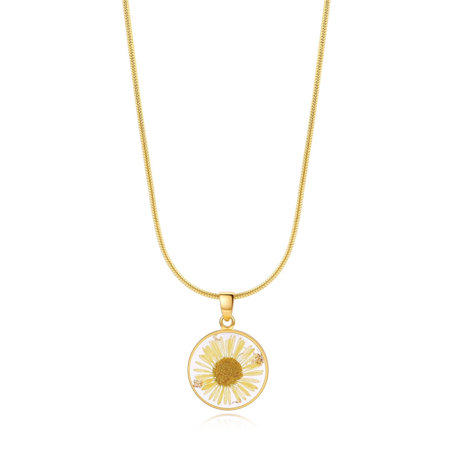 Collier de fleurs de naissance pressées