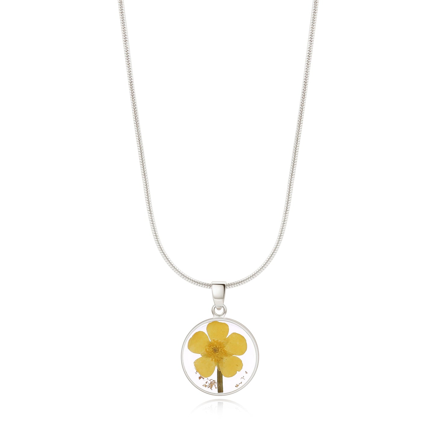 Collier de fleurs de naissance pressées