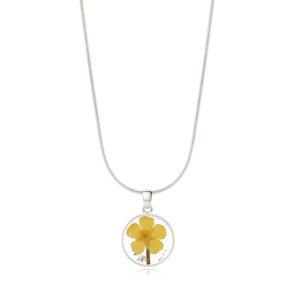 Collier de fleurs de naissance pressées