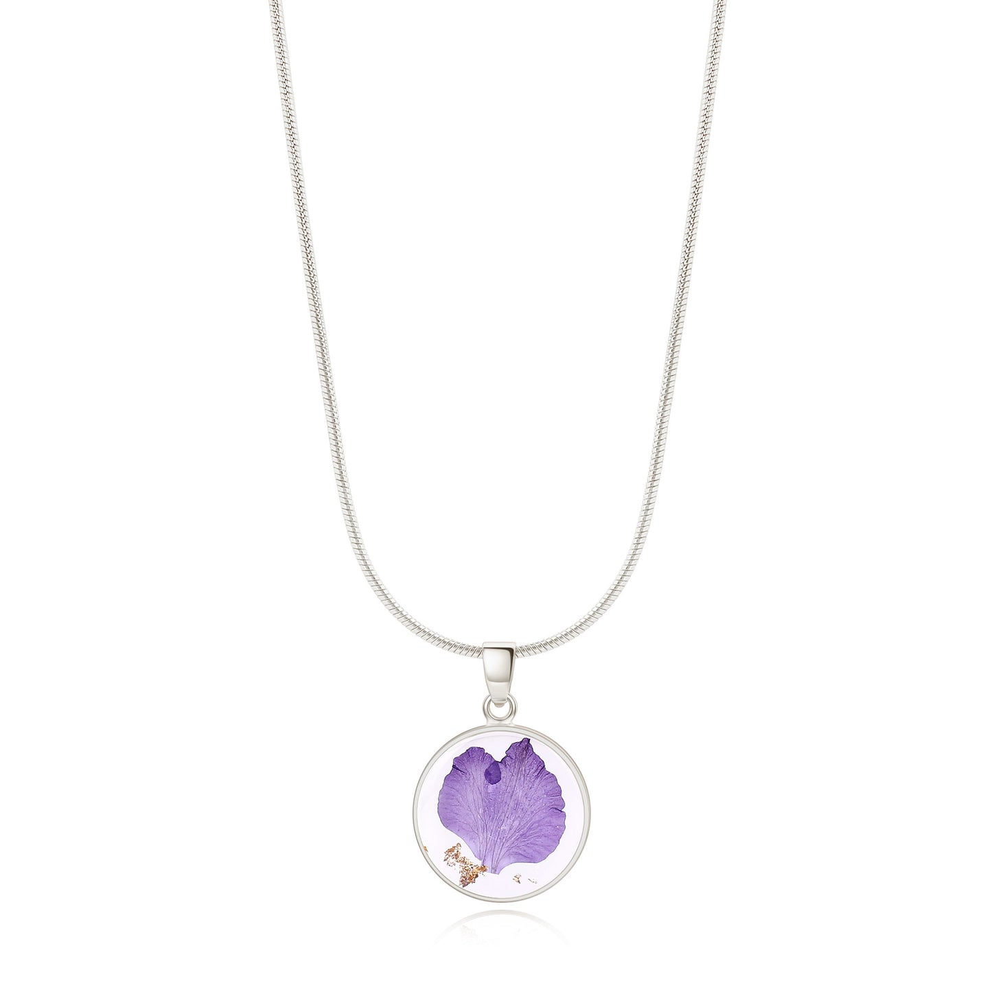 Collier de fleurs de naissance pressées