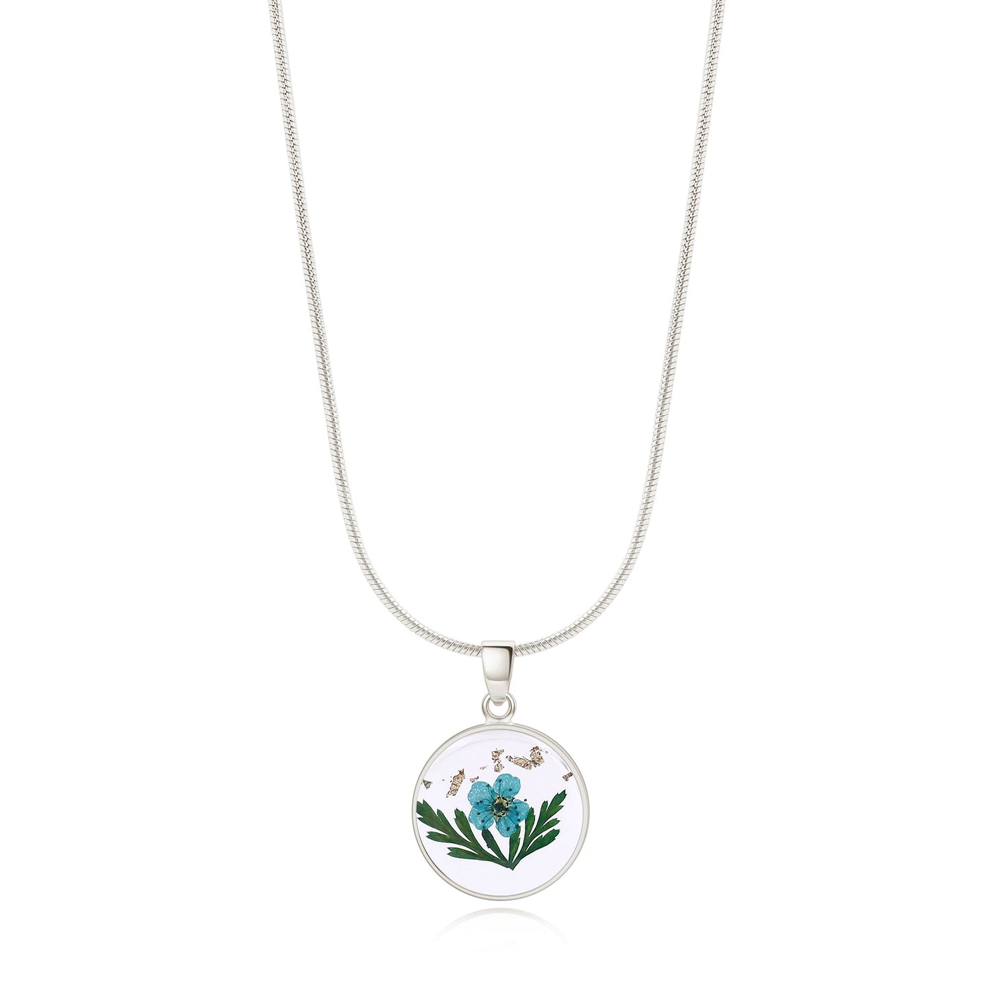 Collier de fleurs de naissance pressées