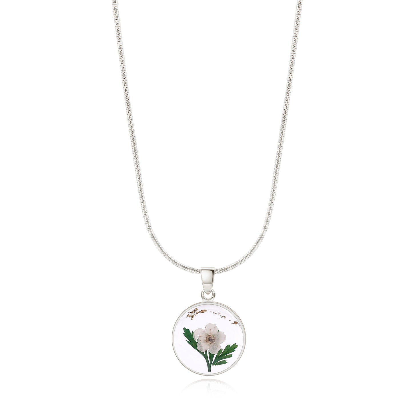 Collier de fleurs de naissance pressées