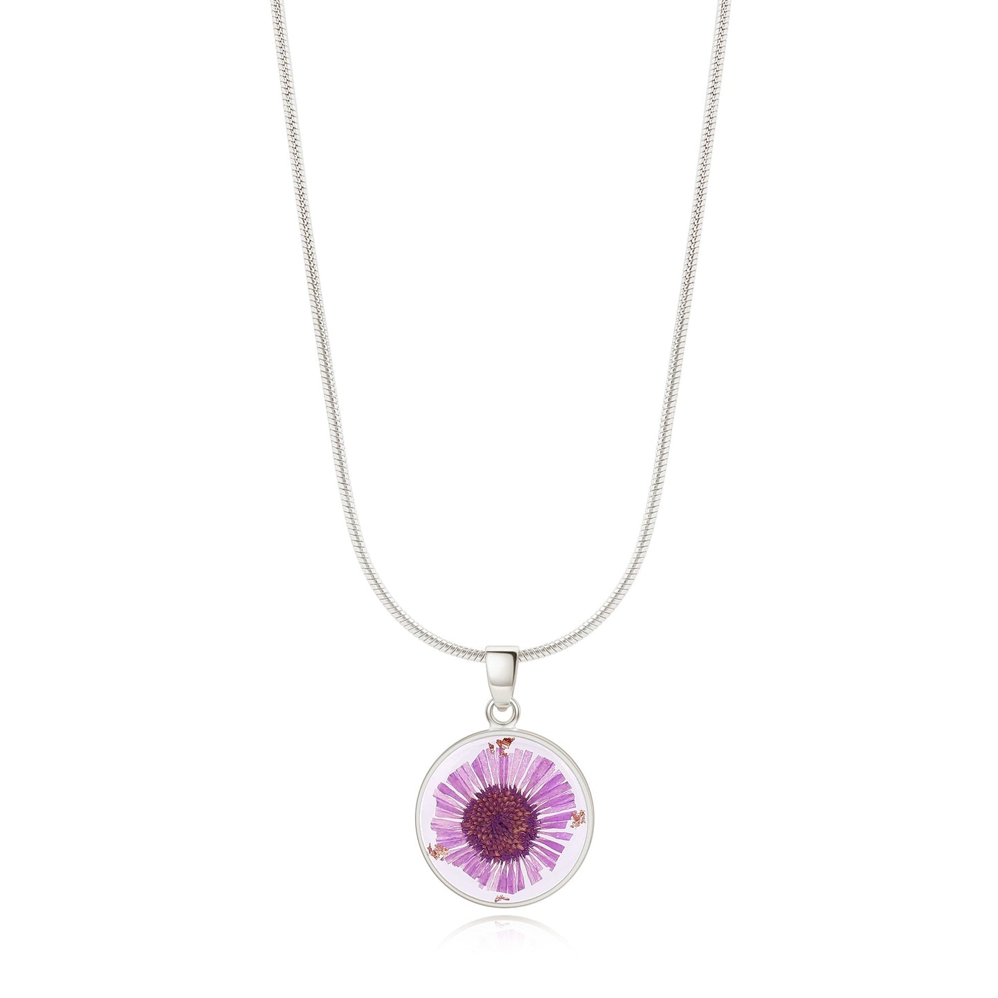 Collier de fleurs de naissance pressées