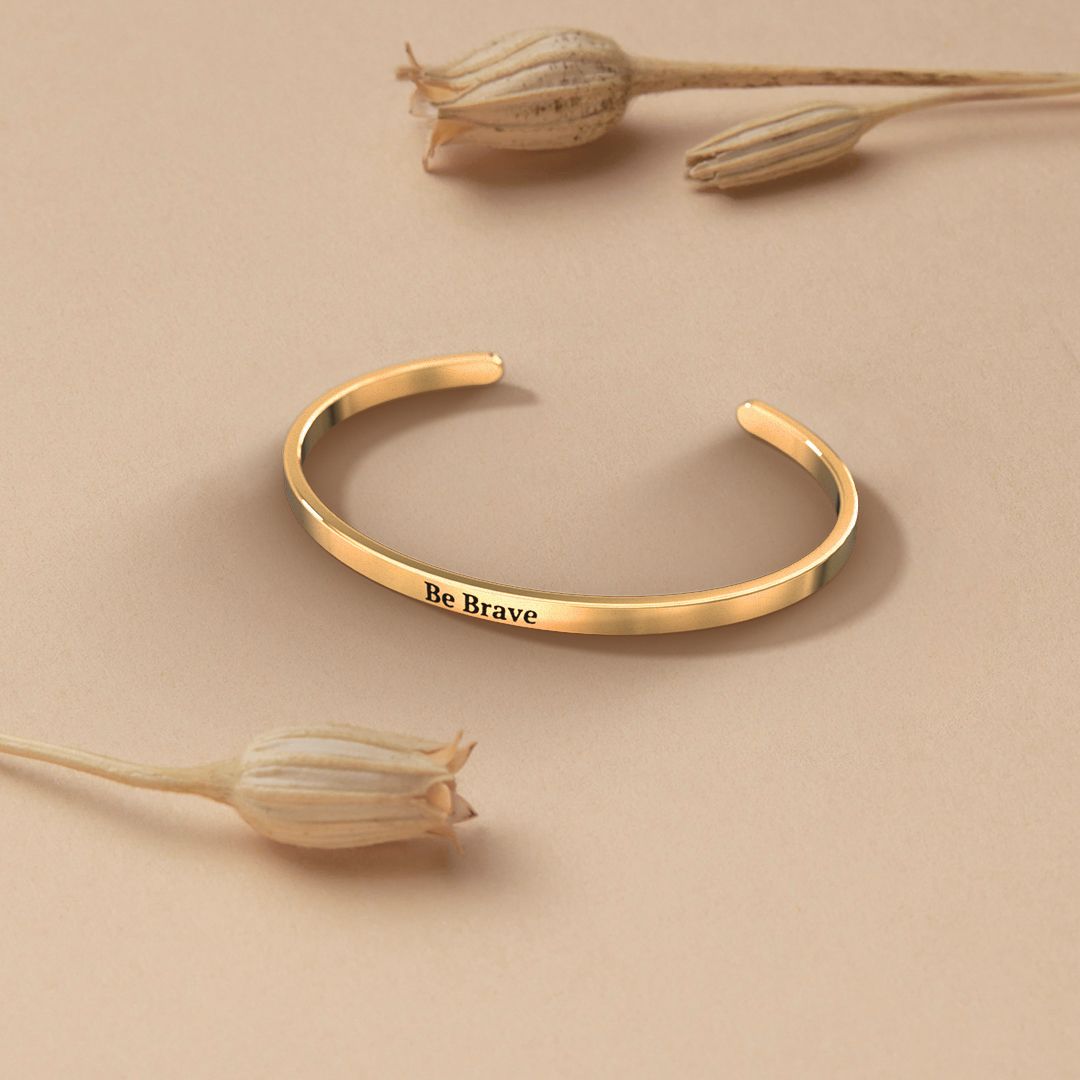 Bracelet manchette fin personnalisé