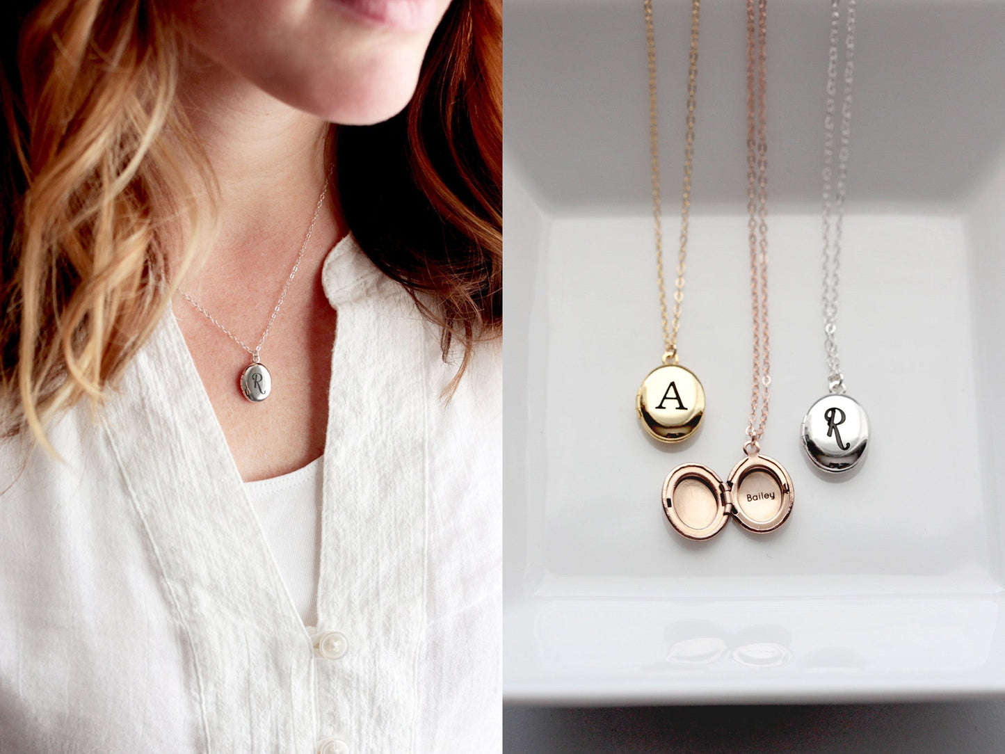 Engraved Locket: Oval