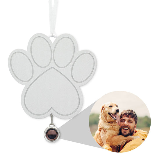 Personalisiertes Pfotenfoto-Ornament