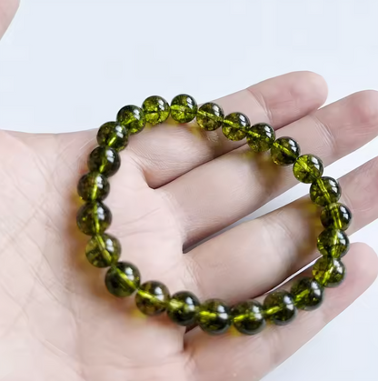 Natural Peridot Stone Protection Energy Bracelet