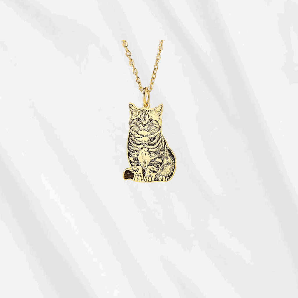 Collier personnalisé avec portrait d'animal de compagnie, collier en argent sterling avec photo gravée