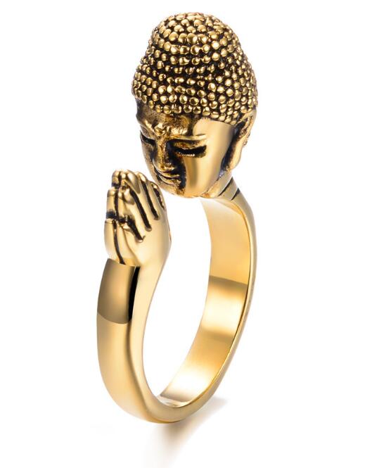 Praying for Peace & Luck Shakyamuni Buddha Ring