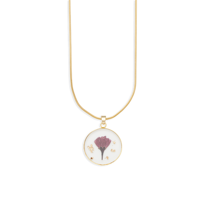 Collier de fleurs de naissance pressées