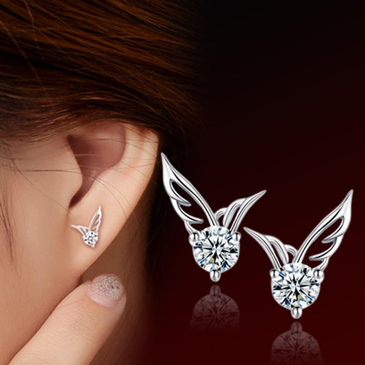 Angel Wings Silver Plated Earrings