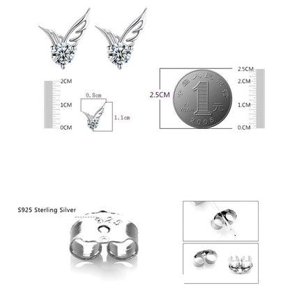 Angel Wings Silver Plated Earrings