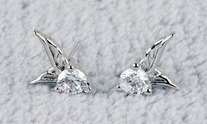 Angel Wings Silver Plated Earrings