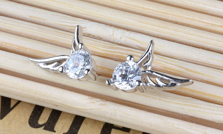 Angel Wings Silver Plated Earrings