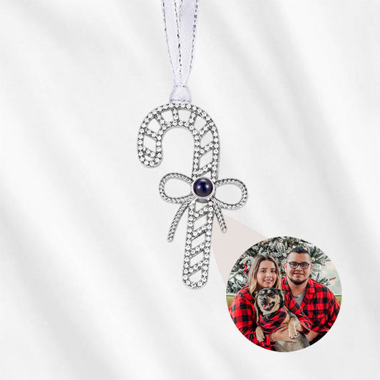 Personalisiertes Fotoprojektionsornament Zuckerstange