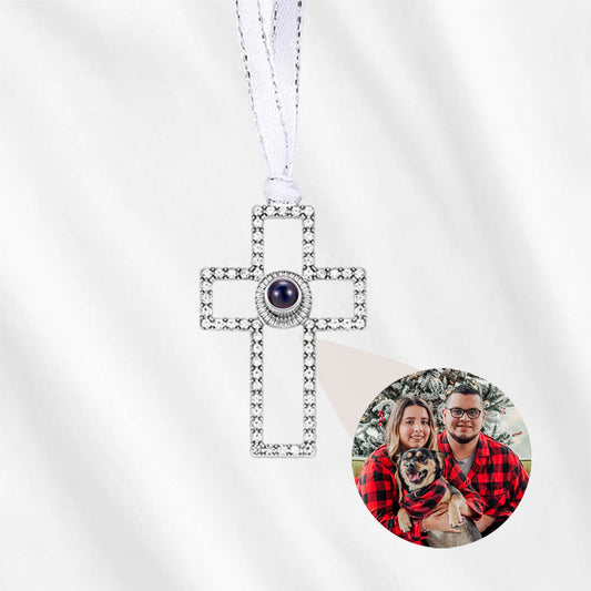 Benutzerdefiniertes Fotoprojektions-Ornament-Kreuz