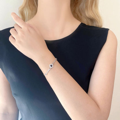 Bracelet avec photo à l'intérieur en argent sterling
