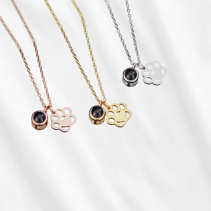 Collier patte avec image à l'intérieur