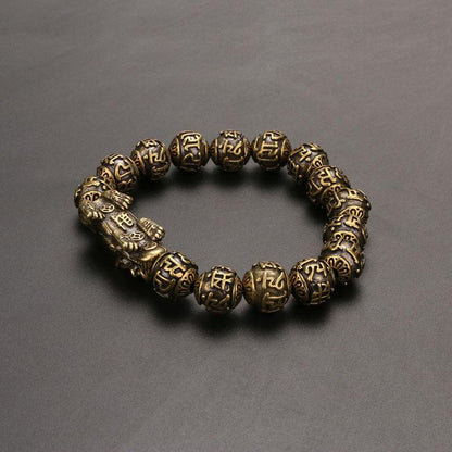 Copper Pixiu Mantra Bracelet