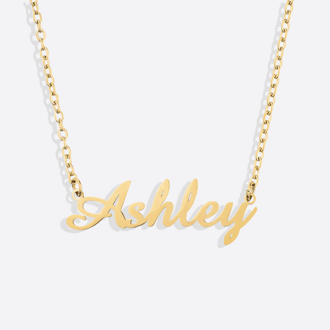 Collier avec nom en plume 