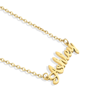 Collier avec nom en plume 