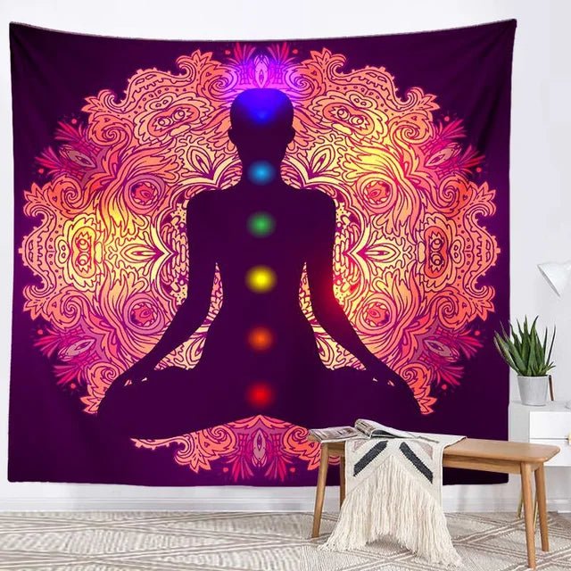 Seven Chakra Meditation Tapestry