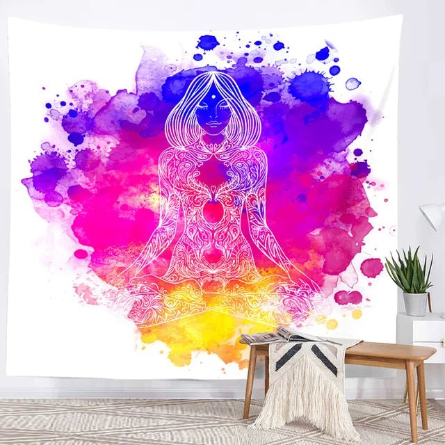 Seven Chakra Meditation Tapestry