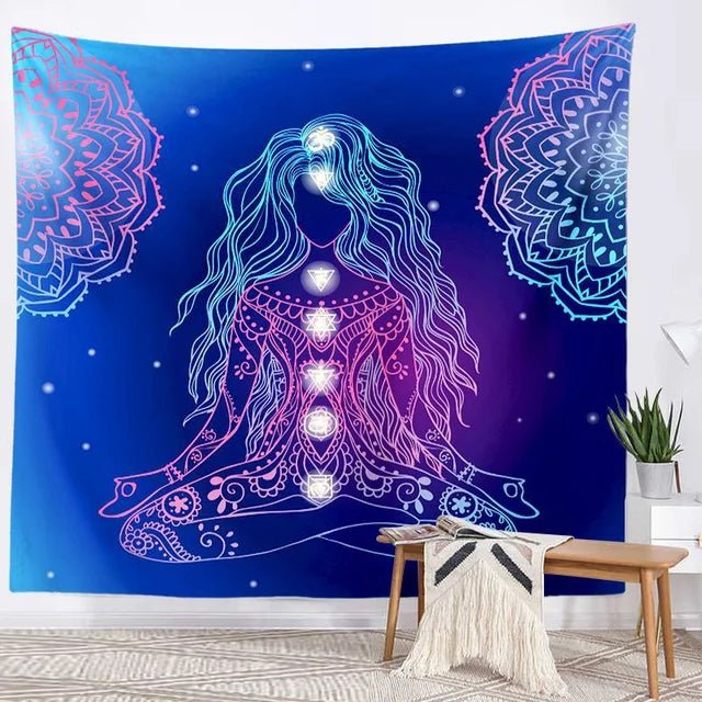 Seven Chakra Meditation Tapestry
