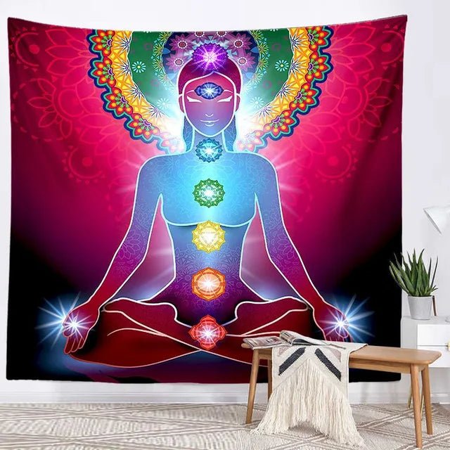 Seven Chakra Meditation Tapestry