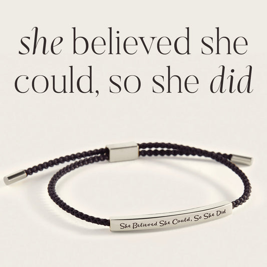 Elle croyait qu'elle pouvait, elle l'a fait. Bracelet Inspiré