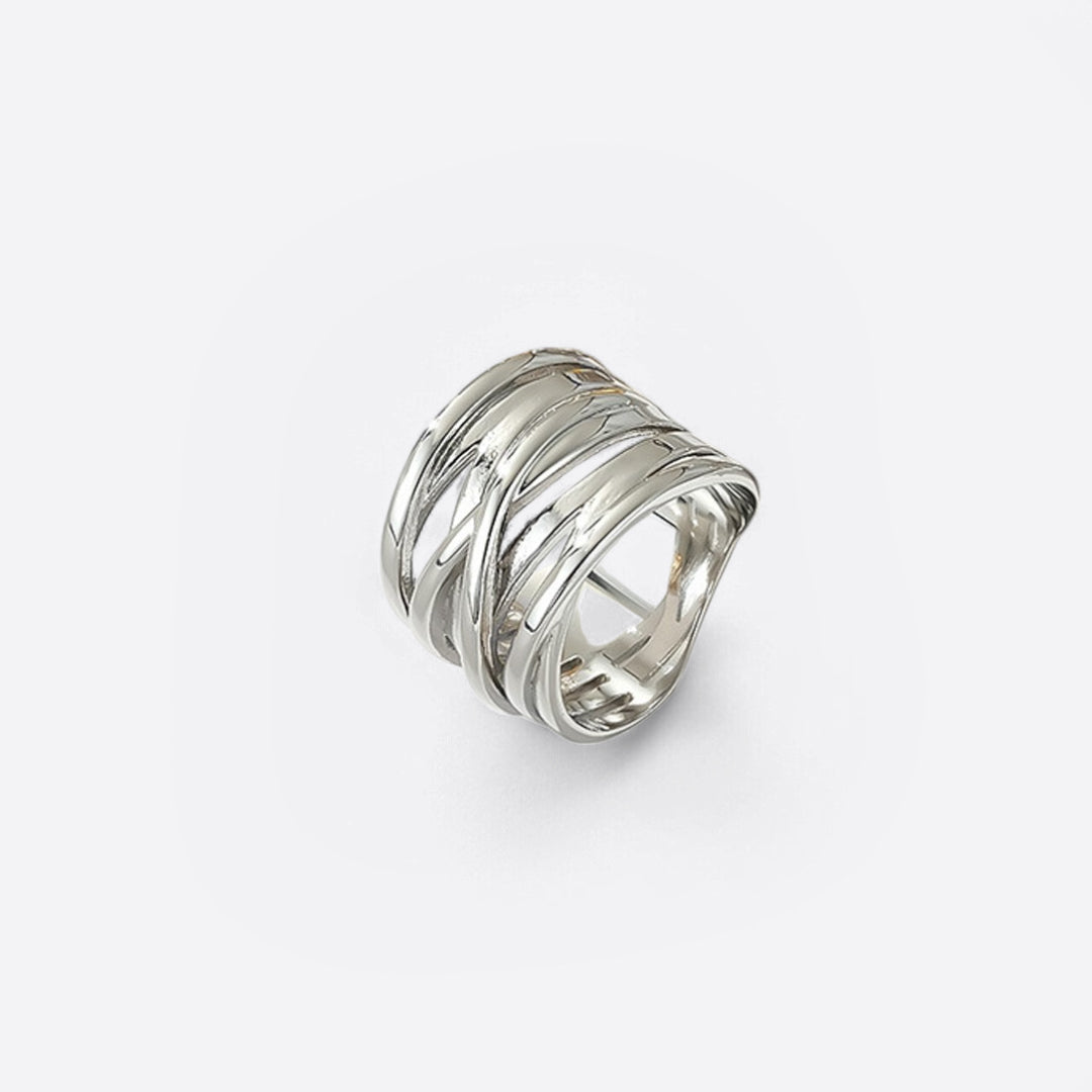 Bague de déclaration enroulée de fil