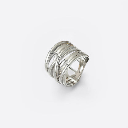 Bague de déclaration enroulée de fil
