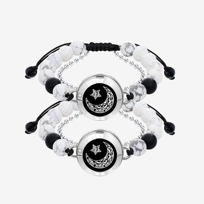Bracelets tactiles Lune et Étoile avec perles assorties