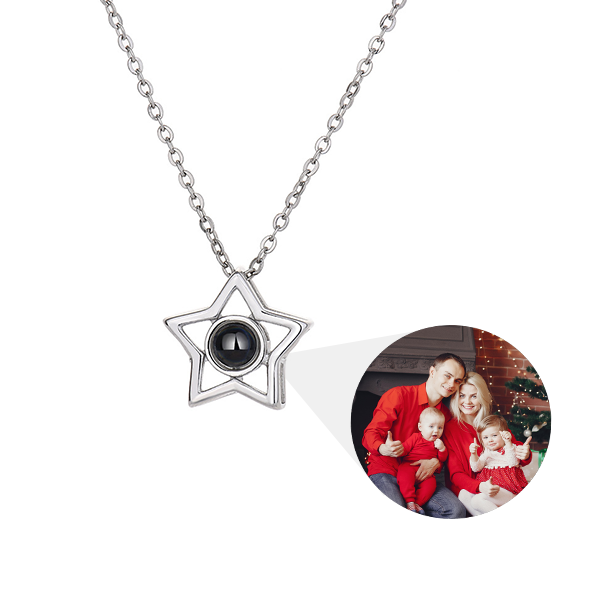 Collier photo étoile personnalisé
