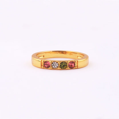 Bague empilable avec pierres de naissance