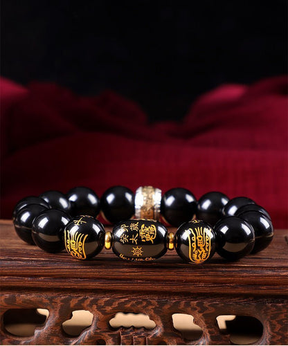 Tai Sui Fortune Guard Obsidian Bracelet