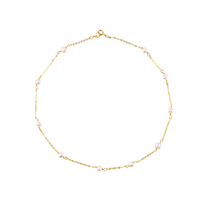 Collier ras du cou à dix perles 