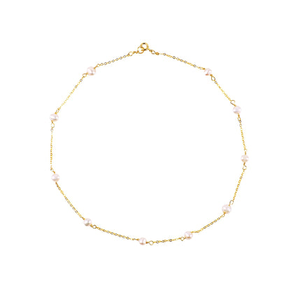 Collier ras du cou à dix perles 