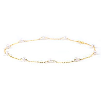 Collier ras du cou à dix perles 
