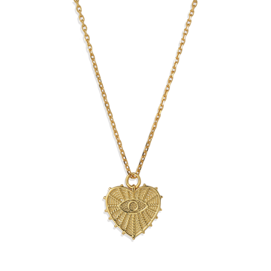 Collier pendentif Le cœur voit tout