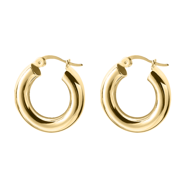 Boucles d'oreilles créoles épaisses et creuses
