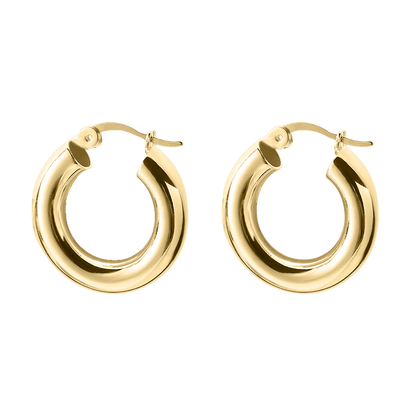 Boucles d'oreilles créoles épaisses et creuses