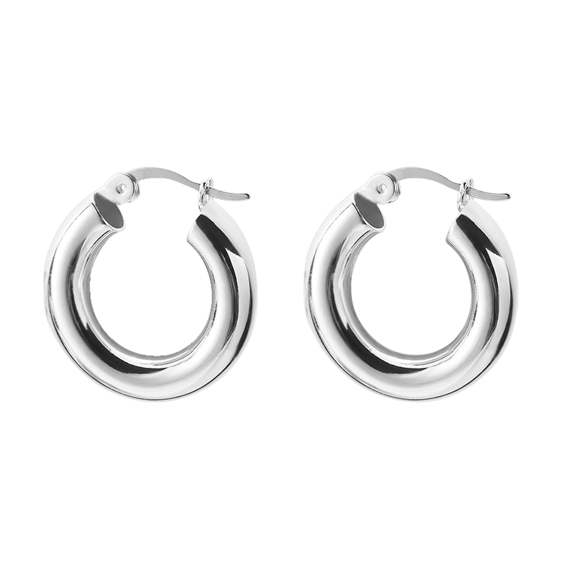 Boucles d'oreilles créoles épaisses et creuses