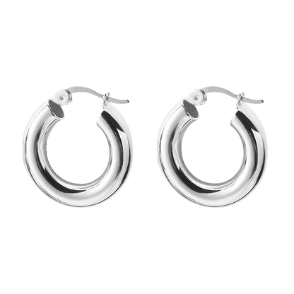 Boucles d'oreilles créoles épaisses et creuses