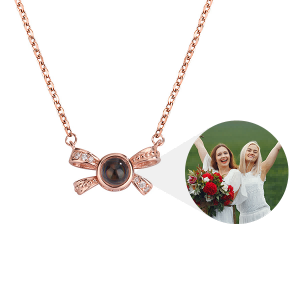 Hübsche Schleifenkette mit verstecktem Foto