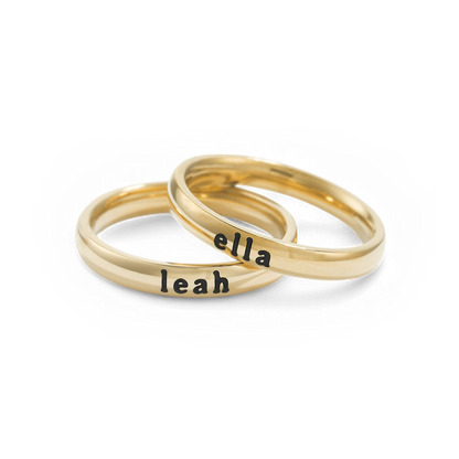Tiny Stackable Name Ring