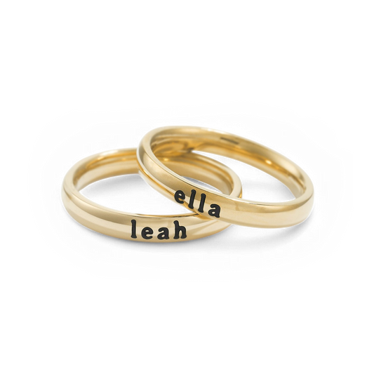 Tiny Stackable Name Ring