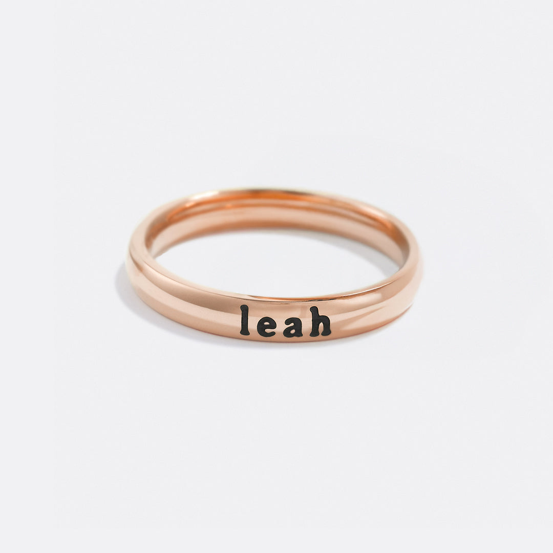 Tiny Stackable Name Ring