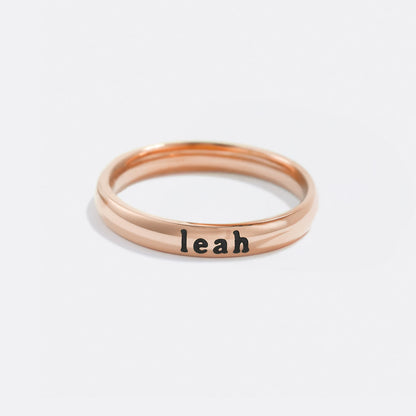 Tiny Stackable Name Ring